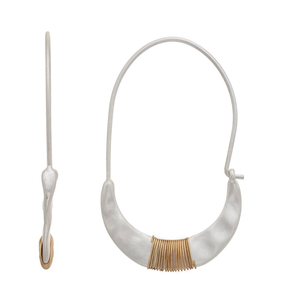 Sonoma U Hoop Two-tone Earrings